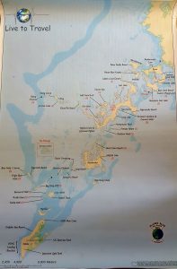 Karte zur Navigation beim kajaken