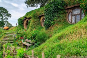 Natürlich darf das Haus von Bilbo Beutlin im Land der Hobbits nicht fehlen.