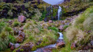 Der Wasserfall Soda Spring beim Tongariro Crossing