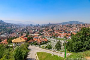 Ausblick von gelber Bastion Hauptstadt Sarajevo