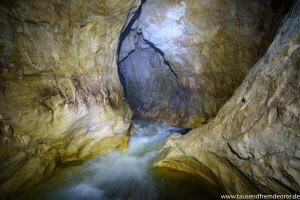 Ein Einblick in die Höhle des Cave Stream Scenic Reserve