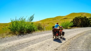 Nachteile einer Fahrradreise - Das ich das Fahrrad den Berg hoch schiebe ist wirklich kein seltener Anblick.