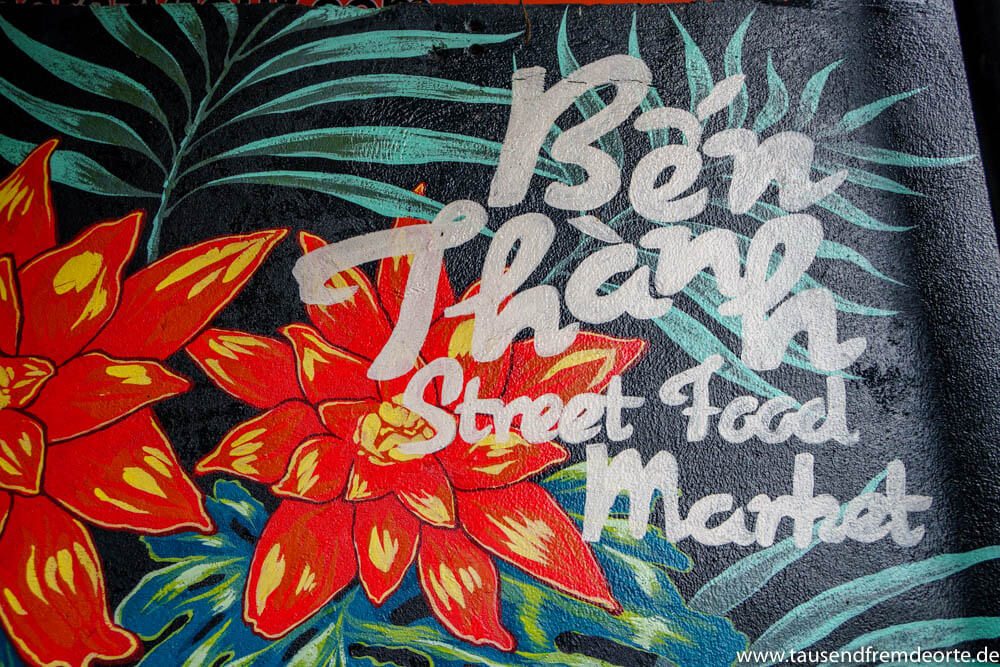 Graffiti auf dem Ben Thanh Street Food Market