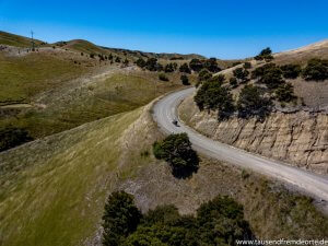Südinsel Neuseeland - Melanie ganz alleine auf weiter Flur