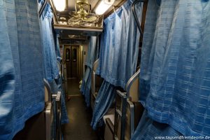 Schlafabteil im Zug nach Bangkok