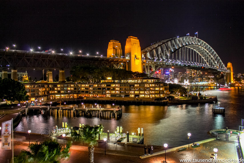 Harbour Bridge in Sydney bei Nacht