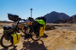 Fahrrad während der Radreise auf der Sinai Halbinsel