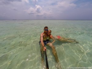 Selfie auf Karimunjawa im Meer