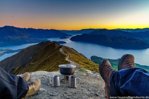 Ein Highlight war die morgendliche Wanderung auf den Roys Peak zum Sonnenaufgang - Jahresrückblick 2018