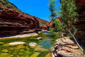 Im Sommer ist hier wenig Wasser in der Schlucht - Jahresrückblick 2018