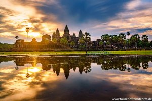 Der Sonnenaufgang hinter dem Angkor Wat Tempel gehört mit zu unseren Reisehighlights 2018