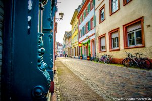 Straße in der Altstadt von Heidelberg